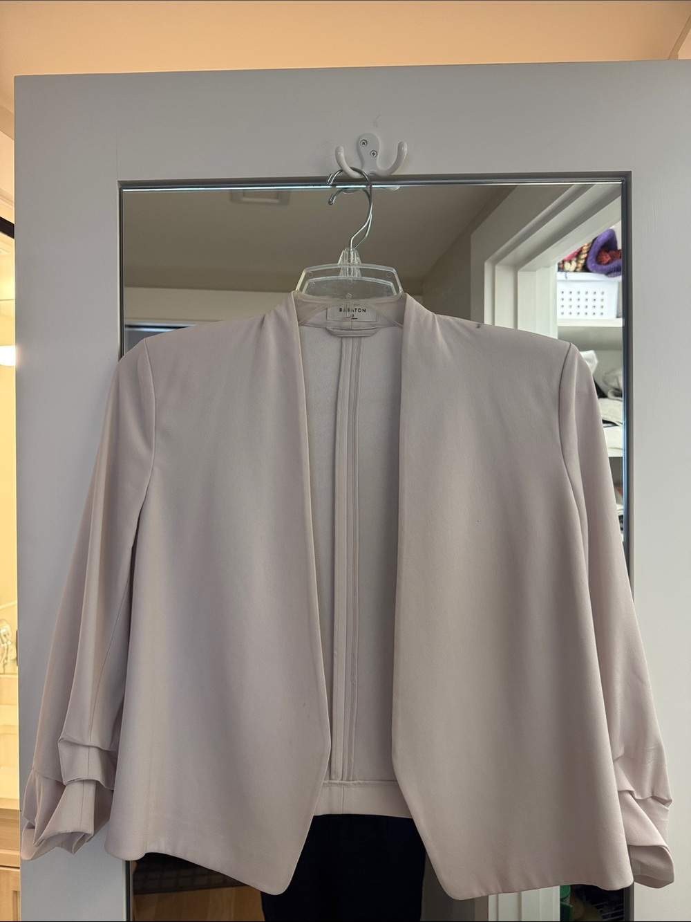 Blush Open-Front Blazer